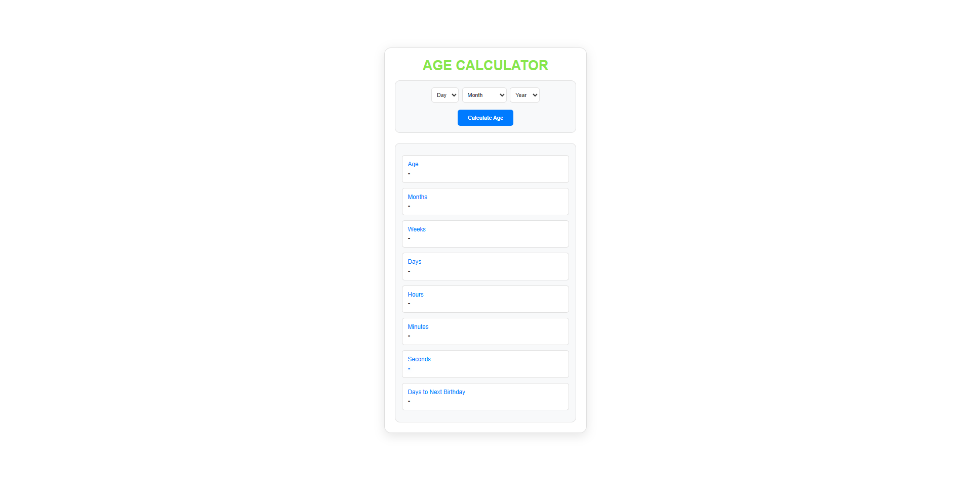 Age Calculator