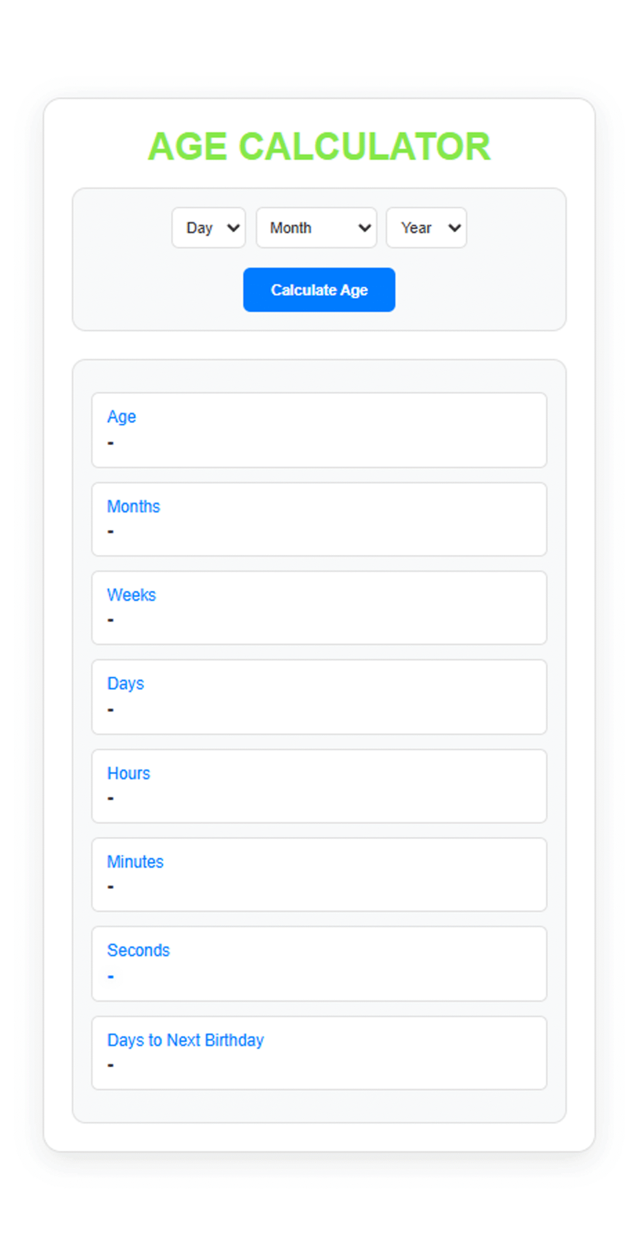 Age Calculator
